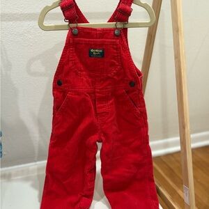 Vintage OshKosh B’gosh Red Corduroy Overalls